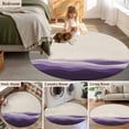 thumbnail image 5 of Round Rugs 4Ft, Purple Beige Ombre Round Area Rug Washable Indoor Throw Carpet, Minimalist Ocean Waves Linen Soft Non Slip Circle Rug for Kitchen Nursery Room Home Decor Aesthetic, 5 of 8