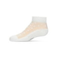thumbnail image 3 of MeMoi Sheer Cotton-Blend Flocked Dot Anklet with Scalloped Cuff - Girls - Female, 10, Winter White, 3 of 7