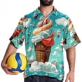 thumbnail image 4 of Ice Cream Men's Casual Printed Button Down Short Sleeve Spread Collar Beach Shirts for Summer, Unisex, 4 of 6