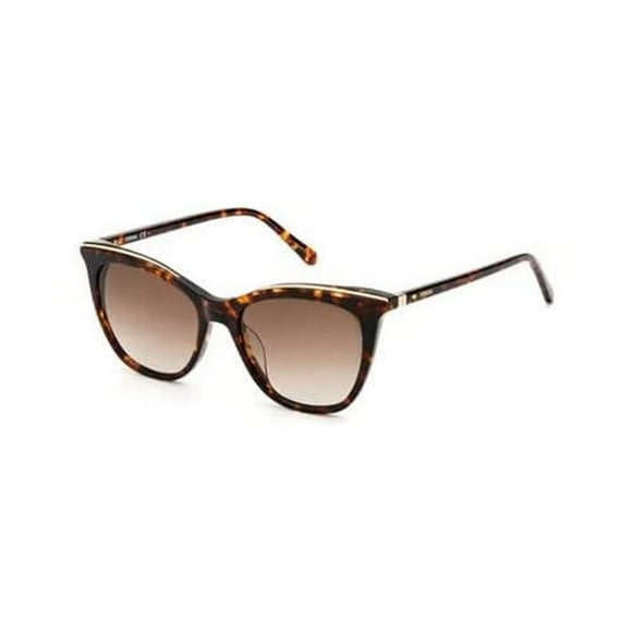 Fossil Womens Female Sunglass Style Fos 2103/G/S Cat Eye Black 52 Millimeters