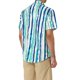 thumbnail image 3 of CAMISA HAWAIANA DE HOMBRES CON RAYAS Y MANGAS CORTAS, BOTONES, ESTAMPADO, AZUL VERDE, 3 of 6