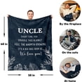 thumbnail image 5 of Uncle Gifts, Uncle Birthday Gifts from Niece Nephew, Best Uncle Blanket Gifts for Fathers Day Christmas Thanksgiving Throw Blanket 50"x 60", 5 of 6