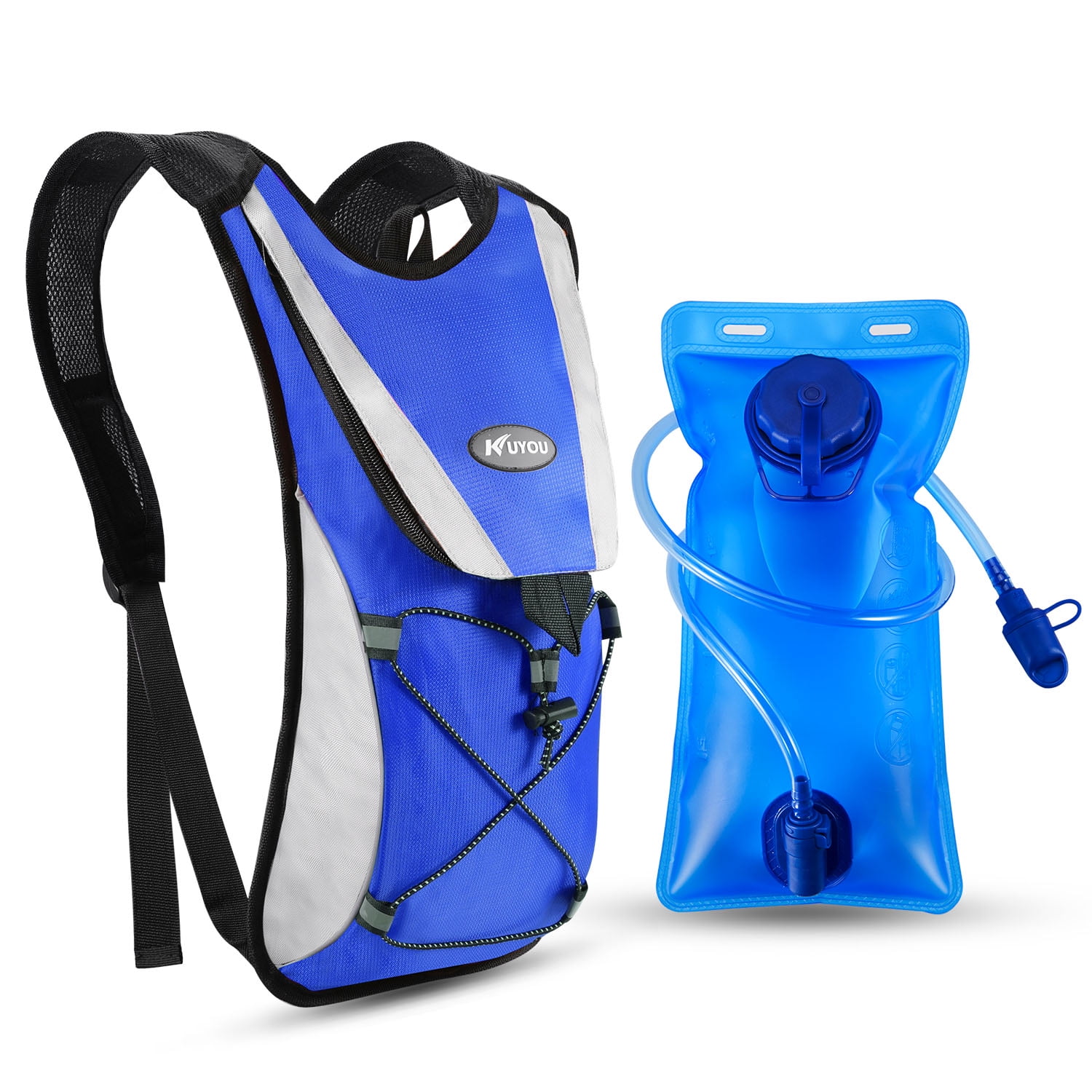 Hydration Backpack with 2L BPA Free Water Bladder Lightweight Pack for Running Hiking Riding Camping Cycling Climbing 
