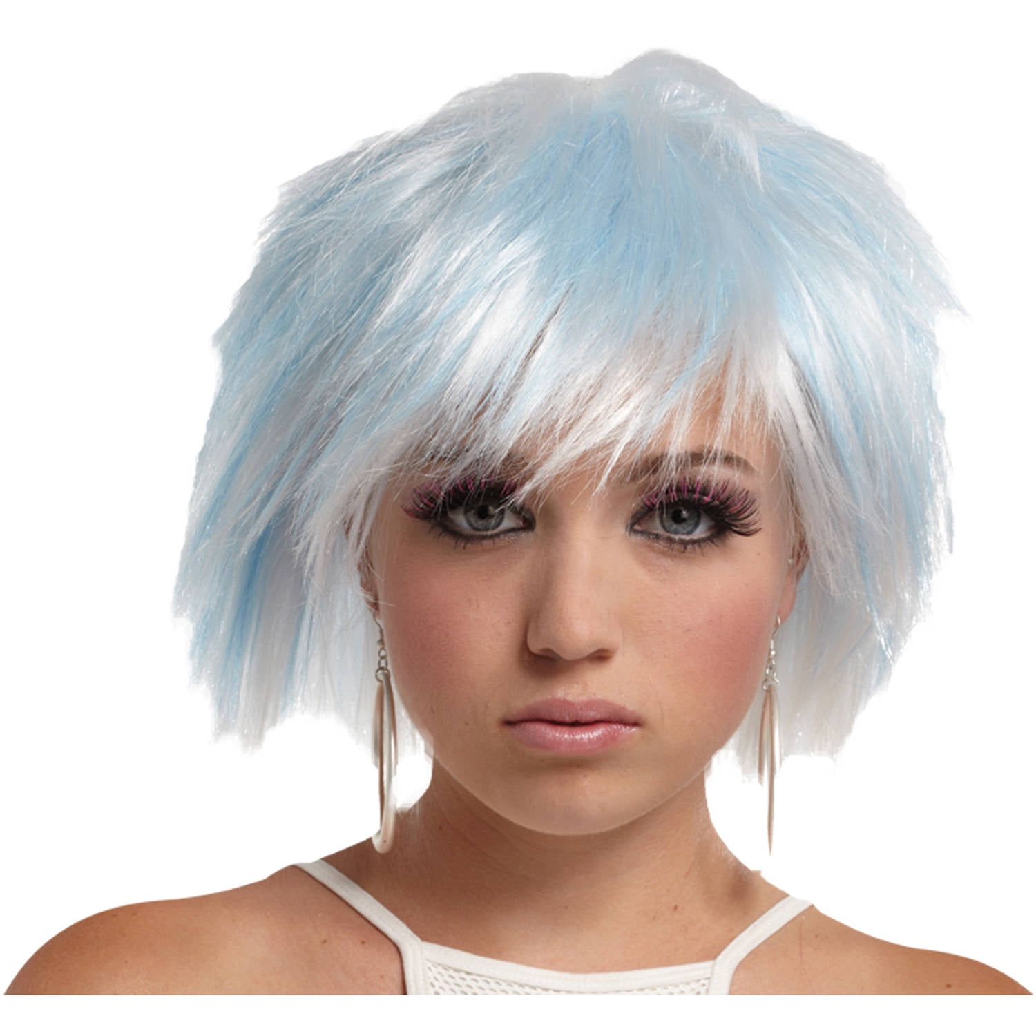 blue pixie wig