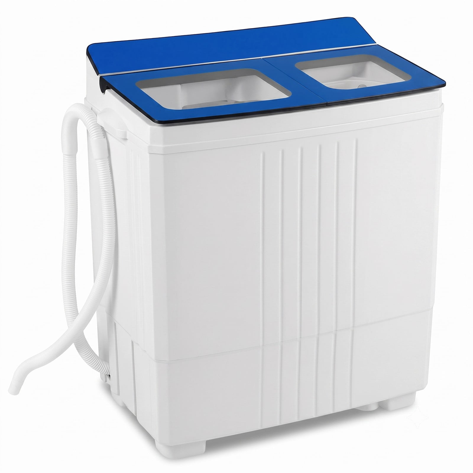 RUIE Portable Washing Machine 12 lbs Washer and 8 lbs Spinner Twin Tub Combo, Compact Top Load Mini Laundry Machine for Apartments Dorms and RVs, Blue