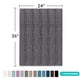 thumbnail image 5 of Alfombra de baño de chenilla turquesa Shaggy, 60 x 90 cm, gris, antideslizante, 5 of 7