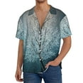 thumbnail image 3 of Naloa Winter Rabbit Men's Loose Fit Cuban Collar Short-Sleeve Shirt with Button-down and Chest Pocket for Everyday Wear Outings - Medium, 3 of 7