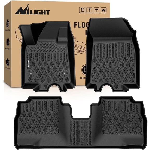 Nilight TPE Floor Mats for Chevy Equinox EV Only 2024 2025 2026 All Weather Custom Fit Heavy Duty Floor Liners