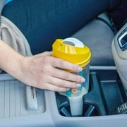 CrunchCup XL Yellow: Portable Plastic Cereal Cup for Breakfast on the Go, BPA-Free & Dishwasher-Safe