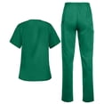 thumbnail image 5 of Strictly Scrubs Women’s Scrub Set – Includes V-Neck Top and Elastic Pant (X-Small Petite, Hunter), 5 of 7