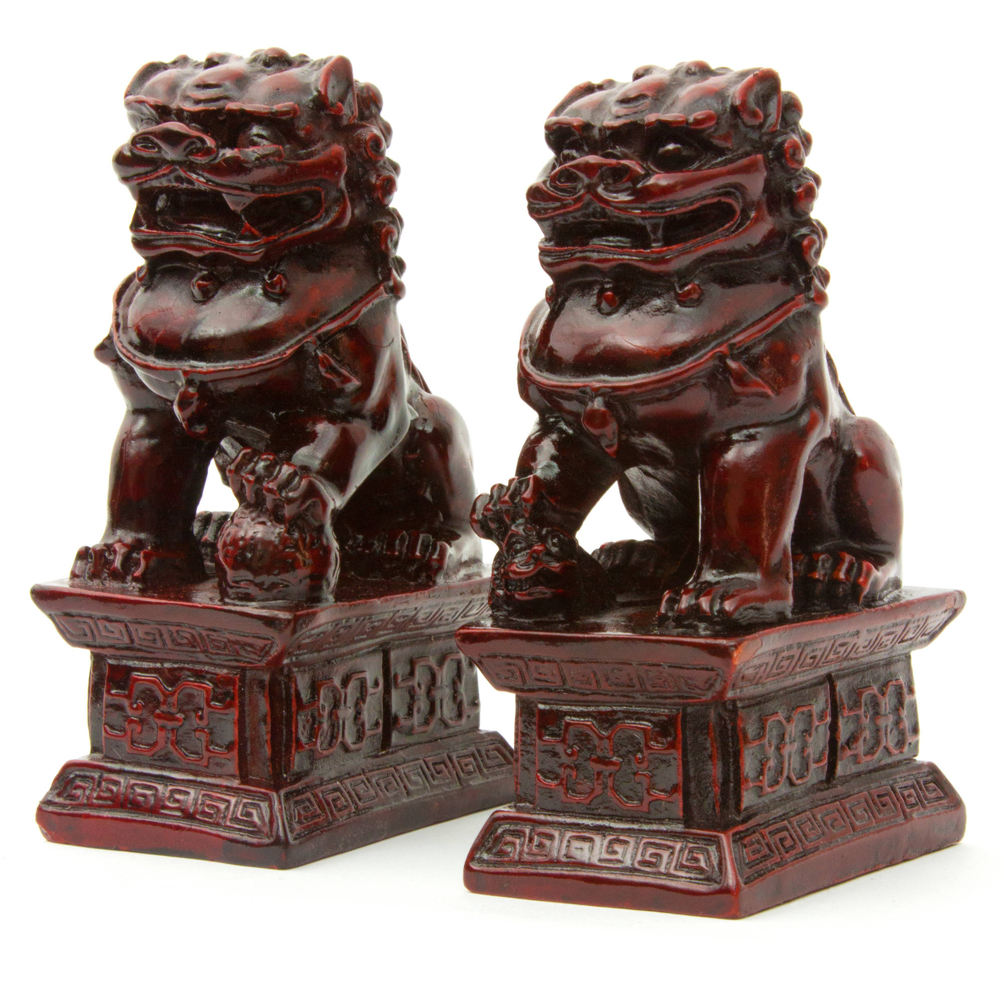 Oriental Furniture 6" Fu Dog Statues