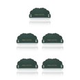 thumbnail image 1 of Inteprter raspadores de limpiaparabrisas de silicona para cocina, baño, ducha, ventanas, cepillo portátil, herramientas de limpieza, Verde 5Conjunto, 1 of 6
