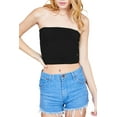 thumbnail image 5 of FashionMille Solid Casual Cooling Down Medium Weight Strapless Tube Top Sleeveless Cropped Bandeau Tops, 5 of 5
