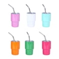 thumbnail image 2 of sunsanly 1/6Pcs Stainless Steel Tumbler Shot Glass with Straw Lid 90/150ml Mini Multi-Purpose Cup for Cocktails Coffee Whiskey Portable Beverage Container for Parties, 2 of 8