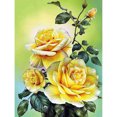 thumbnail image 1 of Cuadros Decorativos Kit de pintura de diamante 5D Taladro redondo completo Flores amarillas Arte de dibujo de diamantes de imitación Ehuebsd Nuevos Originales, 1 of 8