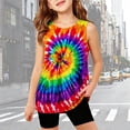 thumbnail image 2 of RUTAYY Boys Tank Tops Crew Neck Sleeveless Tie Dye Print Sports Outdoor Daily Wear Orange, 2 of 5