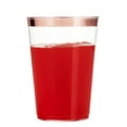 thumbnail image 6 of 100 Rose Gold Plastic Cups 10 Oz Clear Plastic Cups Tumblers Rose Gold Rimmed Cups Fancy Disposable Wedding Cups Elegant Party Cups with Rose Gold Rim, 6 of 6
