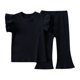 thumbnail image 1 of Conjuntos de 2 piezas para niña pequeña hoksml, camisetas sin mangas con volantes y cuello redondo, pantalones y bolsillos, conjuntos casuales de verano (6M-5T), 1 of 8