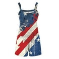 thumbnail image 6 of Youyipin Womens Summer Shorts Print Romper Shorts Lace Up Independence Day Jumpsuit With Pocket For Women, 6 of 7