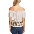 thumbnail image 2 of CeCe Womens Off-The-Shoulder Printed Blouse, 2 of 2