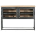 thumbnail image 4 of vidaXL Sideboard Gray 39.4"x11.8"x27.6" Solid Acacia Wood, 4 of 7