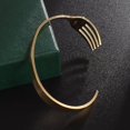 thumbnail image 4 of Fashion Design Stainless Steel Curved Tableware Fork Open Bracelet for Men and Women, Personality Charm Hip Hop Casual Jewelry Gift, 4 of 5