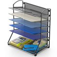 thumbnail image 1 of SimpleHouseware 6 Trays Desktop Document Letter Tray Organizer, Black, 1 of 5