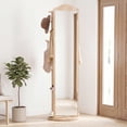 thumbnail image 2 of Costway Full Length Mirror Coat Rack Solid Wood Standing Mirror w/Clothes Hanger, 2 of 10