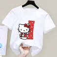thumbnail image 3 of Camiseta de manga corta de algodón para niños con letras de la A a la Z de Hello Kitty Anime, camiseta suave de Sanrio Summer Girly Heart, regalo de cumpleaños kawaii, 3 of 5
