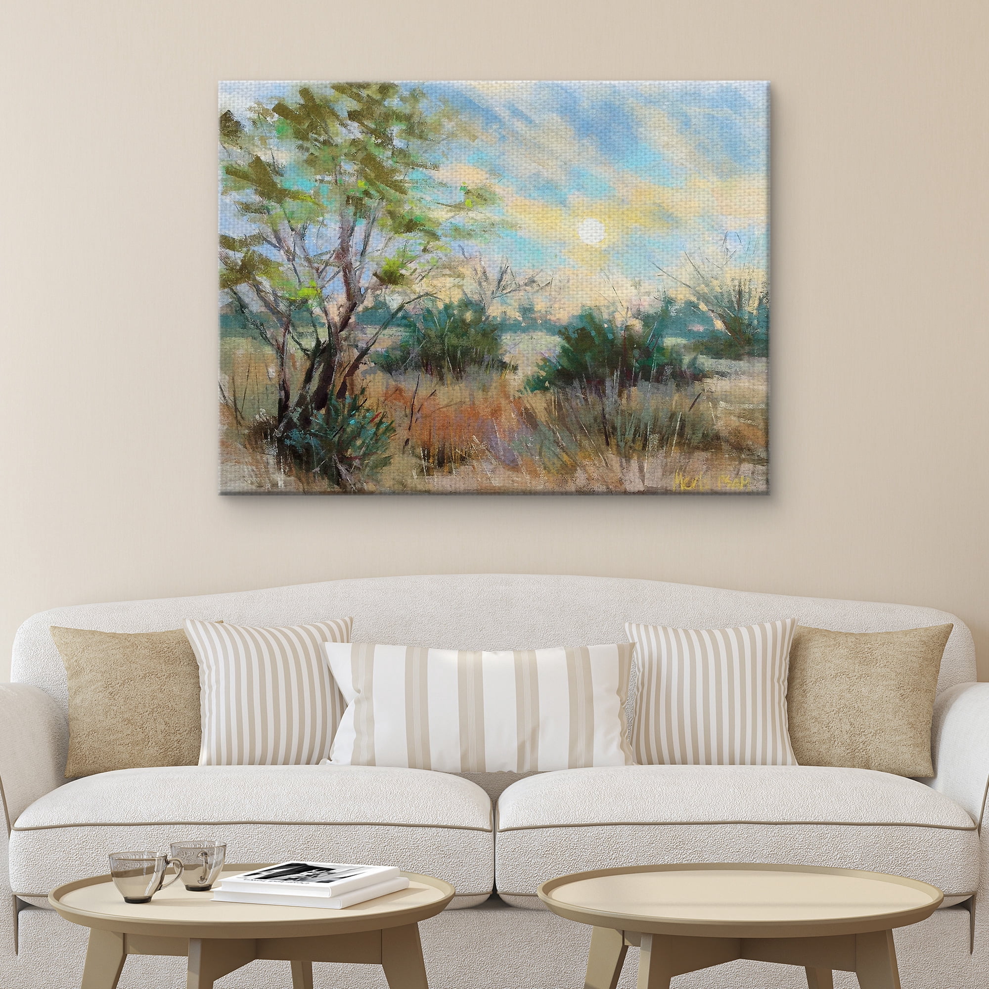 Masterpiece Art Gallery Texas Sunrise Landscape By Nancie King Mertz Canvas Art Print 30" x 40"