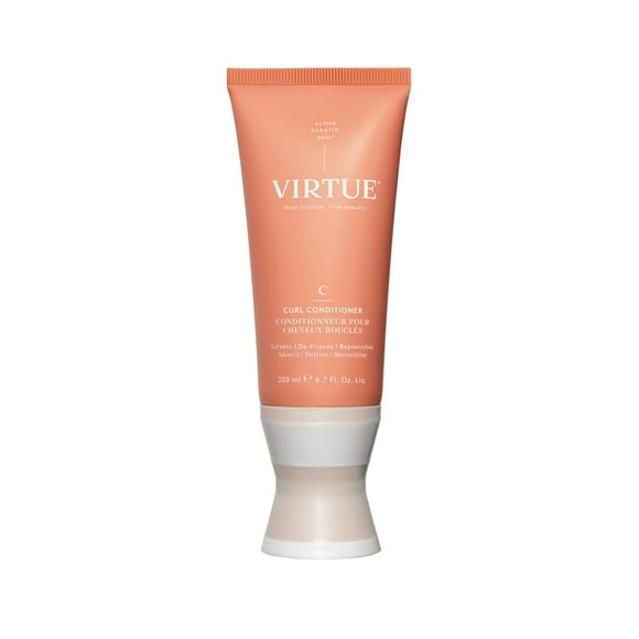 VIRTUE Revitalisant pour Boucles à l'Huile de Jojoba, Sans Sulfate, Hydrate, Nourrit et Répare les Cheveux Bouclés avec Contrôle des Frisottis, Sécuritaire pour les Couleurs