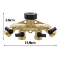 thumbnail image 2 of Desviador de manguera de jardín de latón resistente Pass, accesorios de manguera, adaptadores de grifo de manguera, Adepaton CPB-US-DYP119-1, 2 of 5