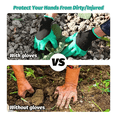 thumbnail image 2 of 2 Pares Guantes Protectores De Jardineras De Jardinería Malubero Morado y Verde, 2 of 5