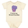 thumbnail image 3 of Inktastic I Love My Great Grandma Elephant Girls Baby Bodysuit, 3 of 5