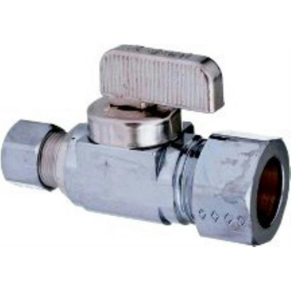 CPI 1/4 Turn Ball Valve 3/8 FIP x 3/8 OD Straight Stop 50122 Walmart