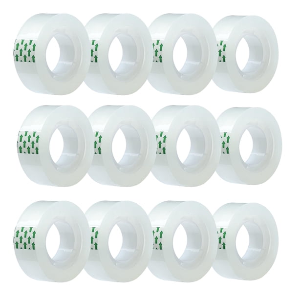 Rollos de recarga de cinta adhesiva para dispensador MJUNM, transparente, 12 x 22 m
