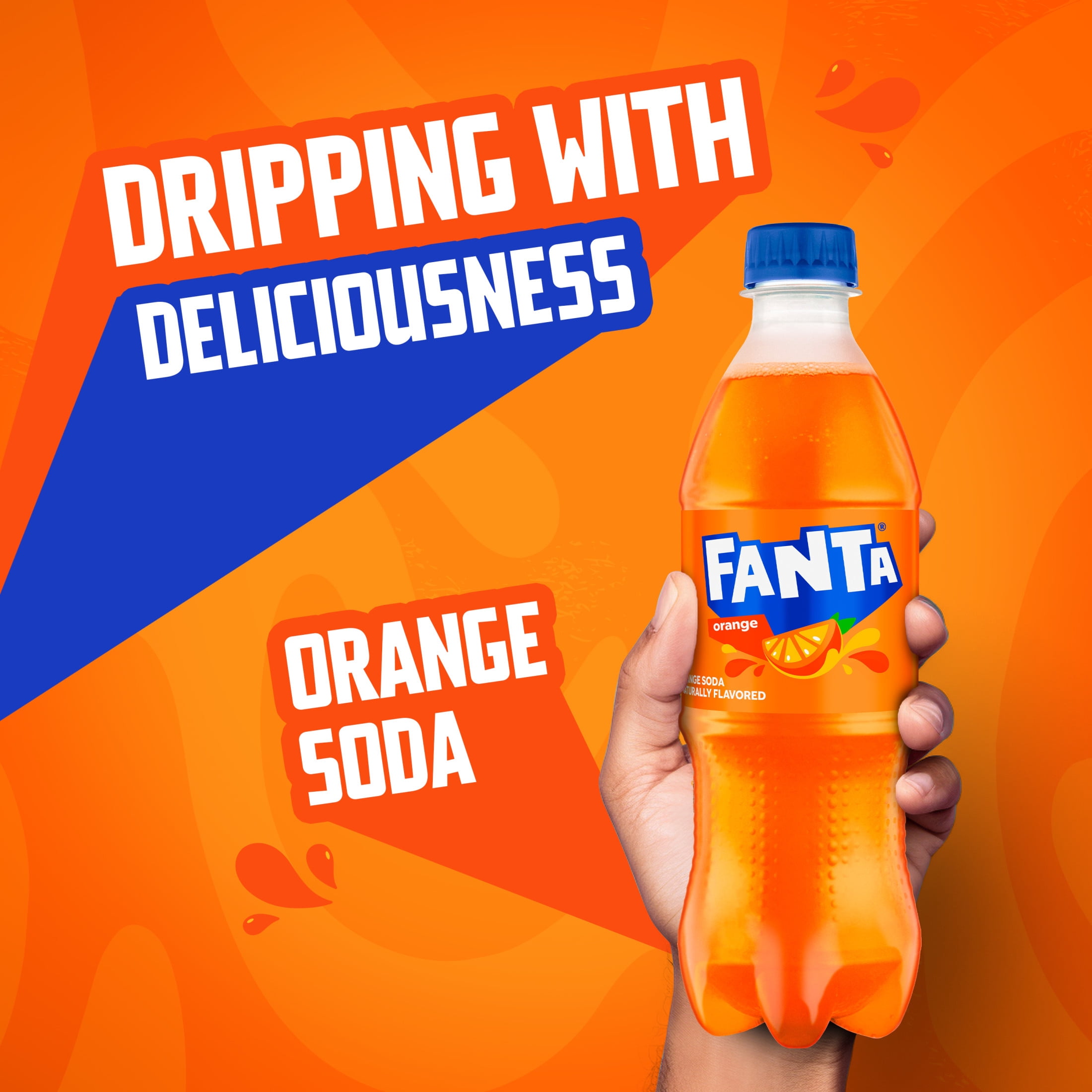 (2 pack) Fanta Orange Soda Pop Bottles, 16.9 fl oz, 6 Pack