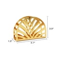 thumbnail image 2 of Soporte para servilletas de metal dorado, organizador de servilletas de mesa para cocina y picnic 5.1 W X 3.5 H X 1.5 D (semicírculo), 2 of 5