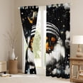 thumbnail image 3 of Castle Fairy Boys Girls Animal Dachshund Dog Blackout Curtains Set of 2 (52x84 Each),Starry Sky Window Curtains,Kawaii Pet Curtains and Drapes,Lightweight Room Decor, 3 of 6