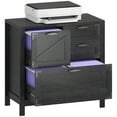 thumbnail image 1 of HOMCOM 4 Drawer File Cabinet Filing Cabinet for Letter/A4/Legal Files Black, 1 of 10