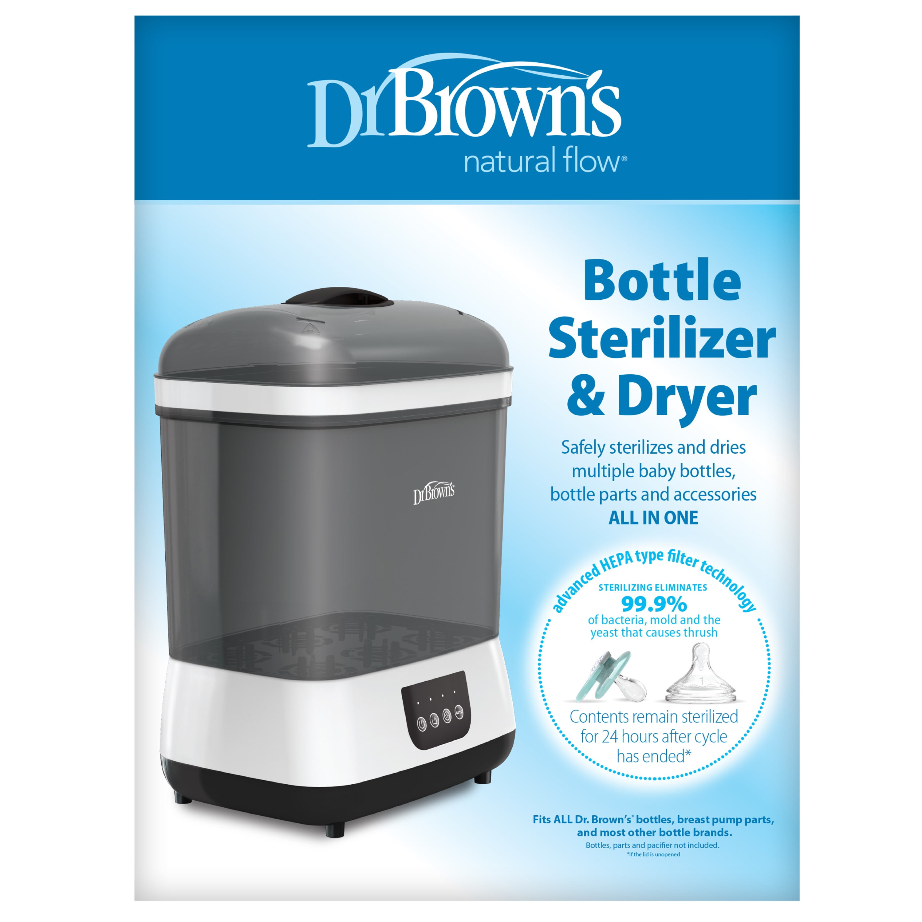 Dr. Brown's All-in-One Sterilizer & Dryer for Baby Bottles, Parts & Other Newborn Essentials