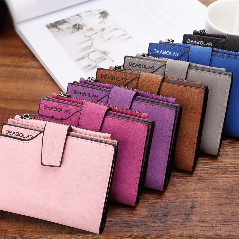 Wallet Colorful Dots Pattern Pink Blue Orange Coin Purse Pouches Leather Change Holder Card Clutch Handbag