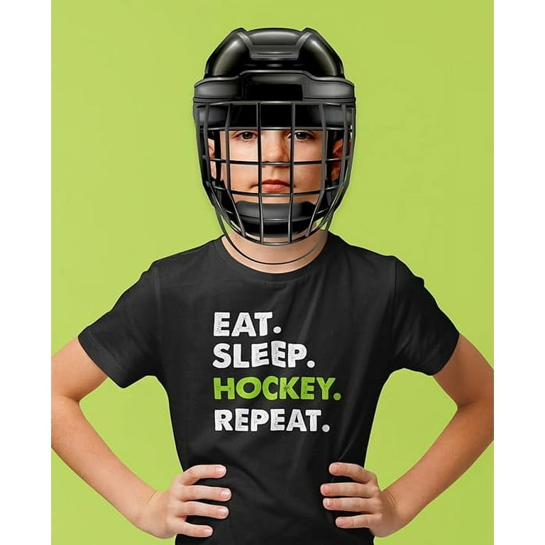 Tstars Boys' Hockey T-Shirt Presents for Hockey Lovers Players Youth  Ice Hockey Gift L, Black