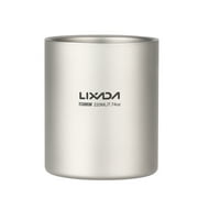 Lixada 220ml Titanium Double Wall Cup Water Coffee Tea Cup Mug for Home Office Camping Hiking Backpacking