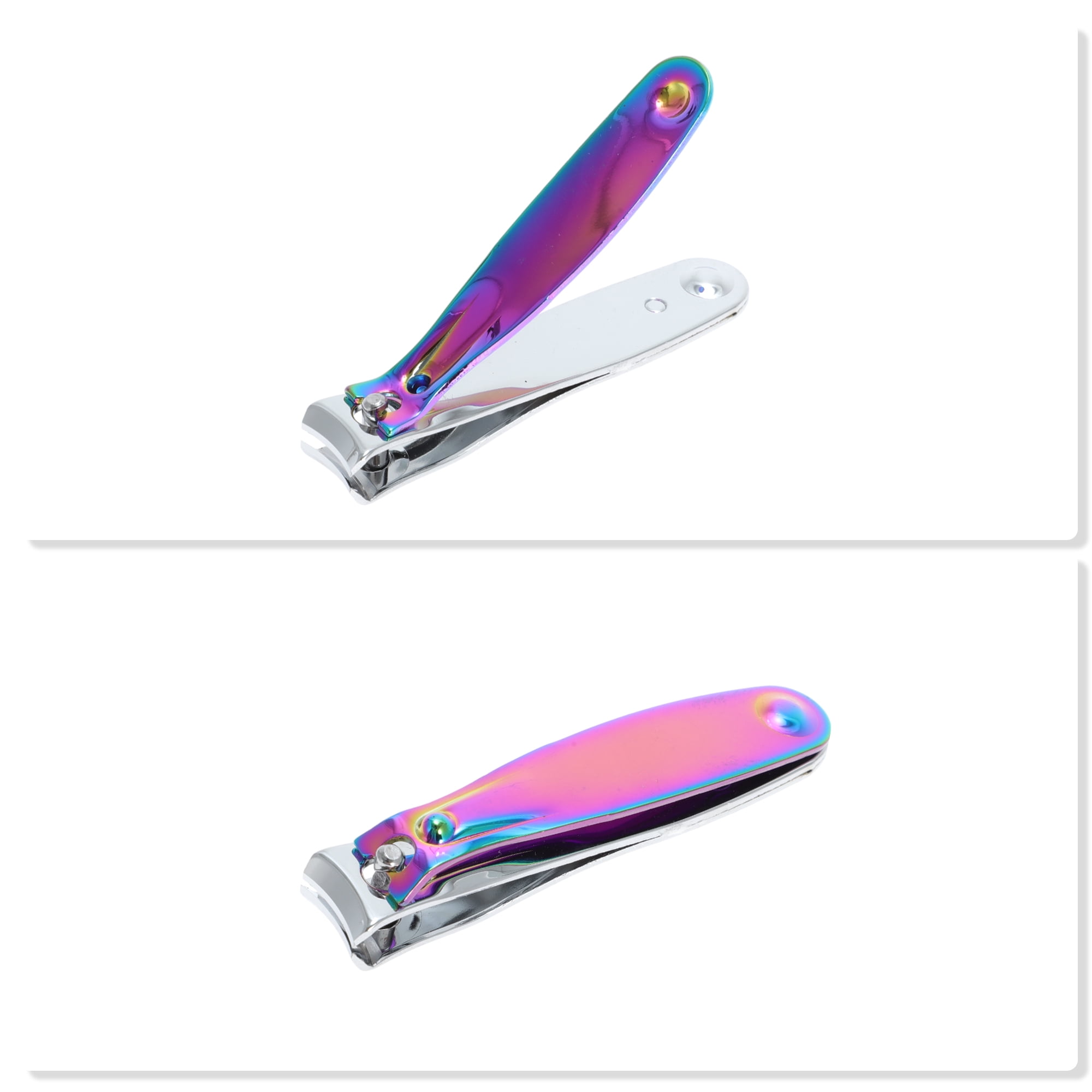 Unique Bargains 1pc Portable Durable Carbon Steel Nail Clippers 2.36" Length Purple Small
