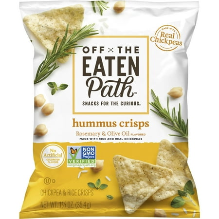Off the Eaten Path Hummus Chips, Rosemary & Olive Oil, 1.25oz, 16