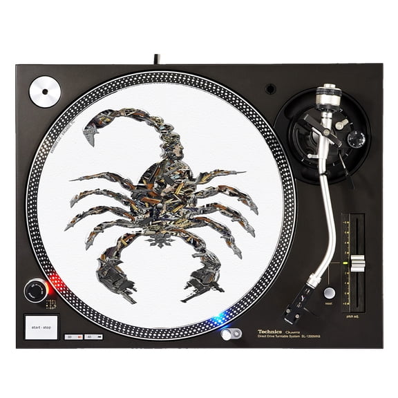 KuzmarK™ 12" DJ Turntable Slipmat - Scorpion Guns