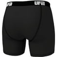 thumbnail image 3 of UFM Mens Polyester/Spandex 6 inch Inseam Boxer Brief Featuring UFM's Exclusive Patented Adjustable Support Pouch, Max Support, Black, 36-38 Waist, 3 of 8