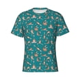 thumbnail image 4 of Qekee Giraffes Doing Various Yoga Classic Fit T-Shirt Men's Shirt Men's Tight Short Sleeves for Exercise, Running, Mountaineering - Giraffes Doing Various Yoga, 4 of 9