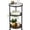 Black, variant on ZEXVIDA Glass Side Table, Tempered Glass Small Round Side Table with 3-Tier Storage Shelves for Small Spaces, Modern Glass Round End Table for Living Room, Bedside Table Nightstand for Bedroom(Black)